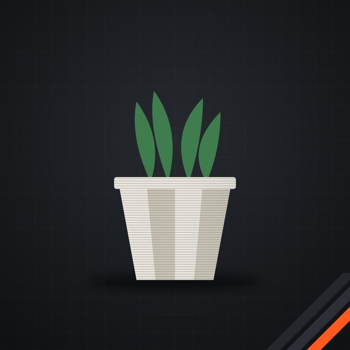 Cache-pot géométrique